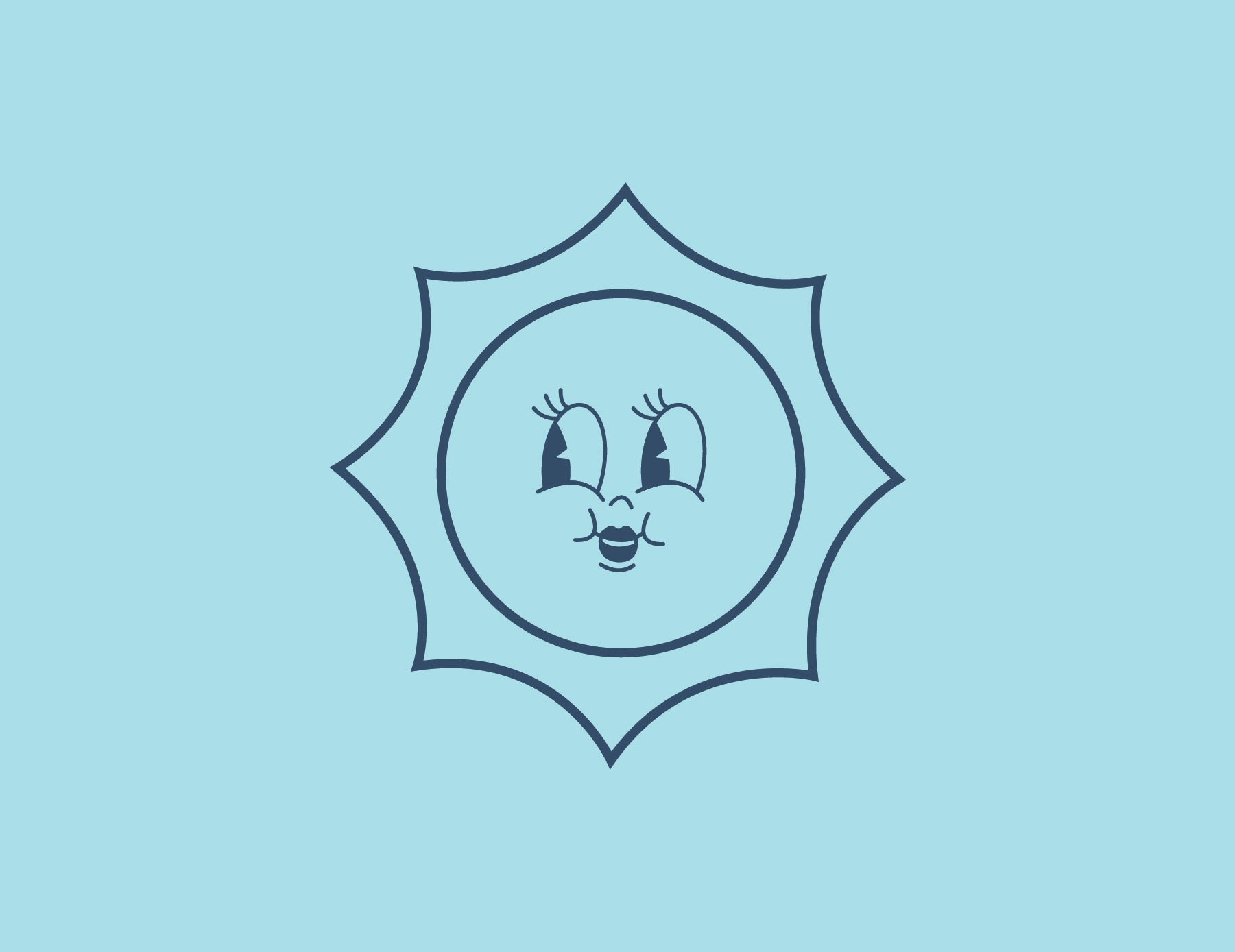 Playful Juice Doctor pattern with illustrated apples, Vitamin D suns, and magnesium capsules on a light blue background. Branded design perfect for packaging or web.